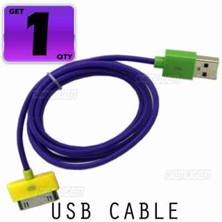 PURPLE USB Data Sync Charge Cable for Apple iPad 2 3G  