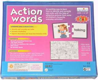 ACTION WORDS   Learn VERBS Educational Puzzle Game TOY  