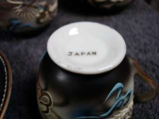   Japan Dragonware Dragon Demitasse Tea Pot Cups Saucers Cream Sugar Set