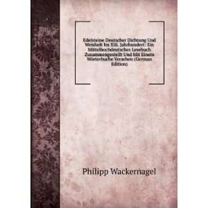   WÃ¶rterbuche Versehen (German Edition) Philipp Wackernagel Books