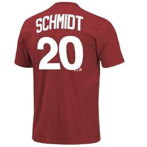 Mike Schmidt Philadelphia Phillies Maroon Cooperstown Player T Shirt 