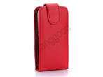 Red Flip PU Leather Pouch Case Cover w/ Plastic Shell For iPod Touch 4 