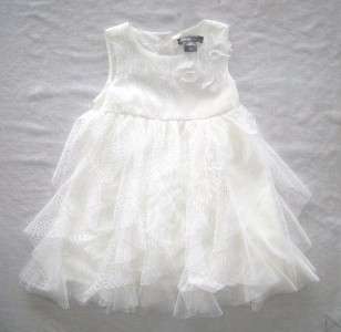 NWT Baby Gap Shimmery Waterfall Tulle Dress 6 12 12 18 18 24 Ivory 
