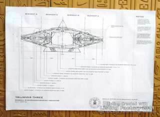 STARGATE SG1 Original TV Prop~Goauld Ship Blueprints  