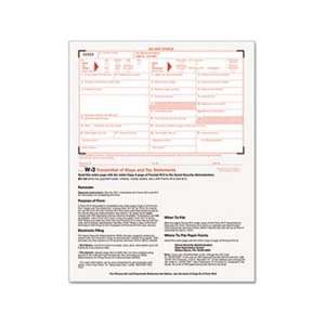  W 3 Tax Form, 8 1/2 x 11, 50 Forms, 4/Box