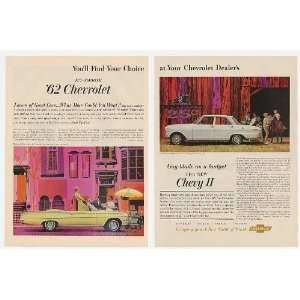  1962 Chevy Impala Convertible & II 300 Sedan 2 Page Print 