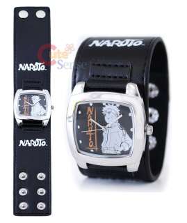 Naruto Uzumaki Wrist Watch Square Stainless/Leather  Licensed  