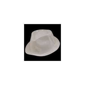  White Plastic Fedora Hats