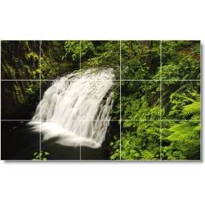 Waterfalls Picture Back Splash Tile Mural W020  18x30 using (15) 6x6 