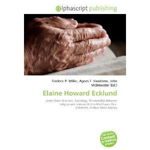  Elaine Howard Ecklund (9786134185899) Books