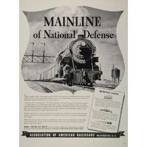  1941 WWII American Railroads Locomotive Train Freight 