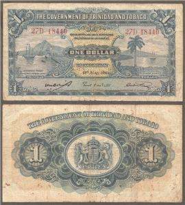 1942 Government of Trinidad and Tobago 1 Dollar  