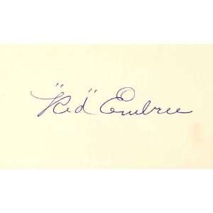 Charles Red Embree Autographed 3x5 Card   New York Yankees  
