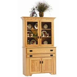  Amish USA made   Mission Console Hutch with Pullout Table 