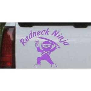  Purple 10in X 8.0in    Redneck Ninja Funny Car Window Wall 