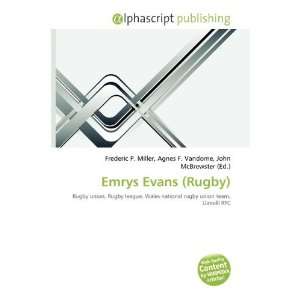  Emrys Evans (Rugby) (9786135635287) Frederic P. Miller 