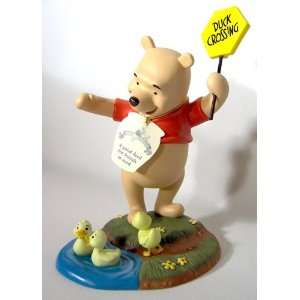  Winnie the Pooh Duck Crossing Figurine By Enesco