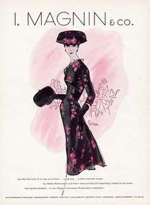 MAGNIN FASHION AD   1956   NETTIE ROSENSTEIN Design  