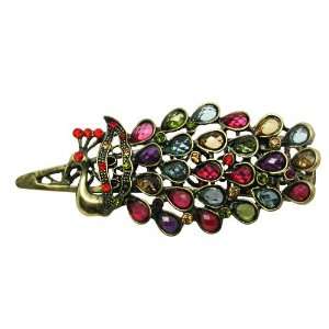   Vintage Alloy Crystal Jewelry Peacock Hairpin Hair Clip Bronze Beauty
