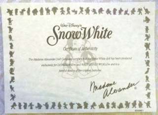 Madame Alexander Disney World Snow White, 1993  