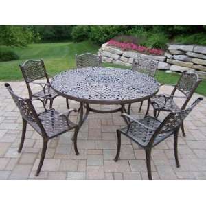   Cast Aluminum 60 Inch 7pc Dining Set 2205 2012 Patio, Lawn & Garden