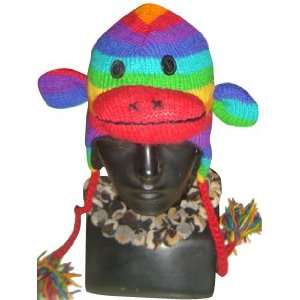  Rainbow Sock Monkey Pom Pom Headpiece Toys & Games