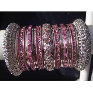  Indian Bridal Collection Panache Indian Pink Bangles Set 