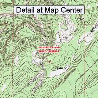  USGS Topographic Quadrangle Map   Escalante Forks 