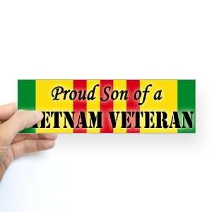  Proud Son of a Vietnam Vetera Military Bumper Sticker by 