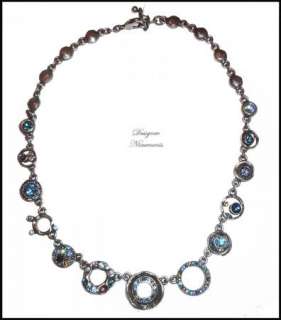 NWT PATRICIA LOCKE Walkabout Necklace 18 Antique Silver CIEL BLEU $ 