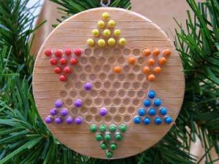 New Chinese Checkers Game Board Christmas Tree Ornament  