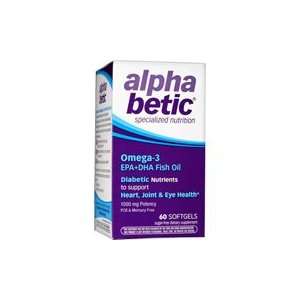  alpha betic Omega 3 EPA+DHA Fish Oil   60 caps Health 