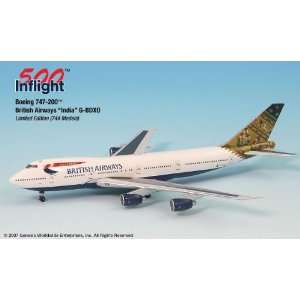  InFlight 500 British Airways India B747 200 Model 