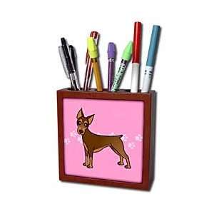  Janna Salak Designs Dogs   Cute Doberman Pinscher Red Coat 