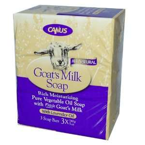  Canus Vermont Goats Milk Bar Soap, Natural Lavender, 15 