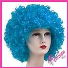 N009 Blue Short Curly Costume Party Clown Afro Circus B