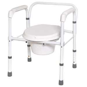  Portable Commode Chairs Commode w/Backrest Health 