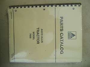 AGCO 7600 ALLIS CHALMERS TRACTOR PARTS BOOK MANUAL  