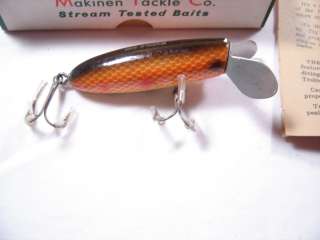 VINTAGE MAKINEN WADDLE BUG FISHING LURE IN BOX  