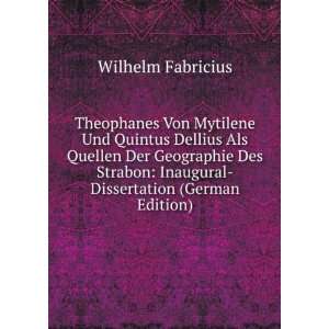    Inaugural Dissertation (German Edition) Wilhelm Fabricius Books