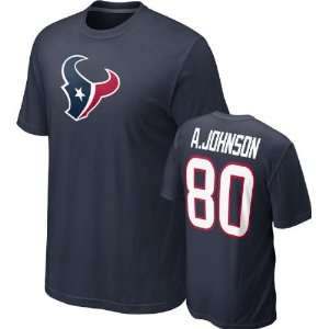 Andre Johnson #80 Blue Nike Houston Texans Name & Number T Shirt