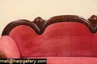 gracefully curved american empire period sofa dates from the 1840 s 