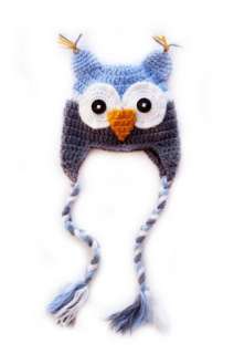  Baby Toddler Boy Owl Hat   Blue and Grey Clothing