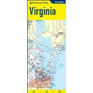    American Map 601086 Virginia State Slicker Map