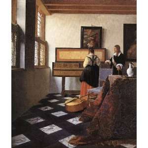   Card Vermeer A Lady at the Virginals with a Gentleman