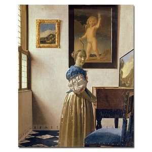   Lady Standing at the Virginal  by Jan Vermeer Canvas Art 