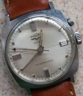 Vintage Vulcain Cricket Alarm wristwatch 34 mm. running  