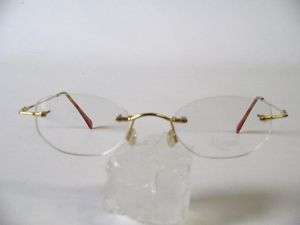 Very light ADVANTAG TITAN rimless golden eyeglasses  C8  