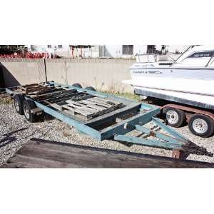  Used 7 1/2 x 18 ft Deck Flatbed Trailer For Sale 