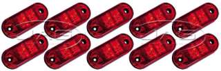 10 x 12V SUPERFLUX LED RED MARKER/CLEARANCE BOAT LIGHTS  